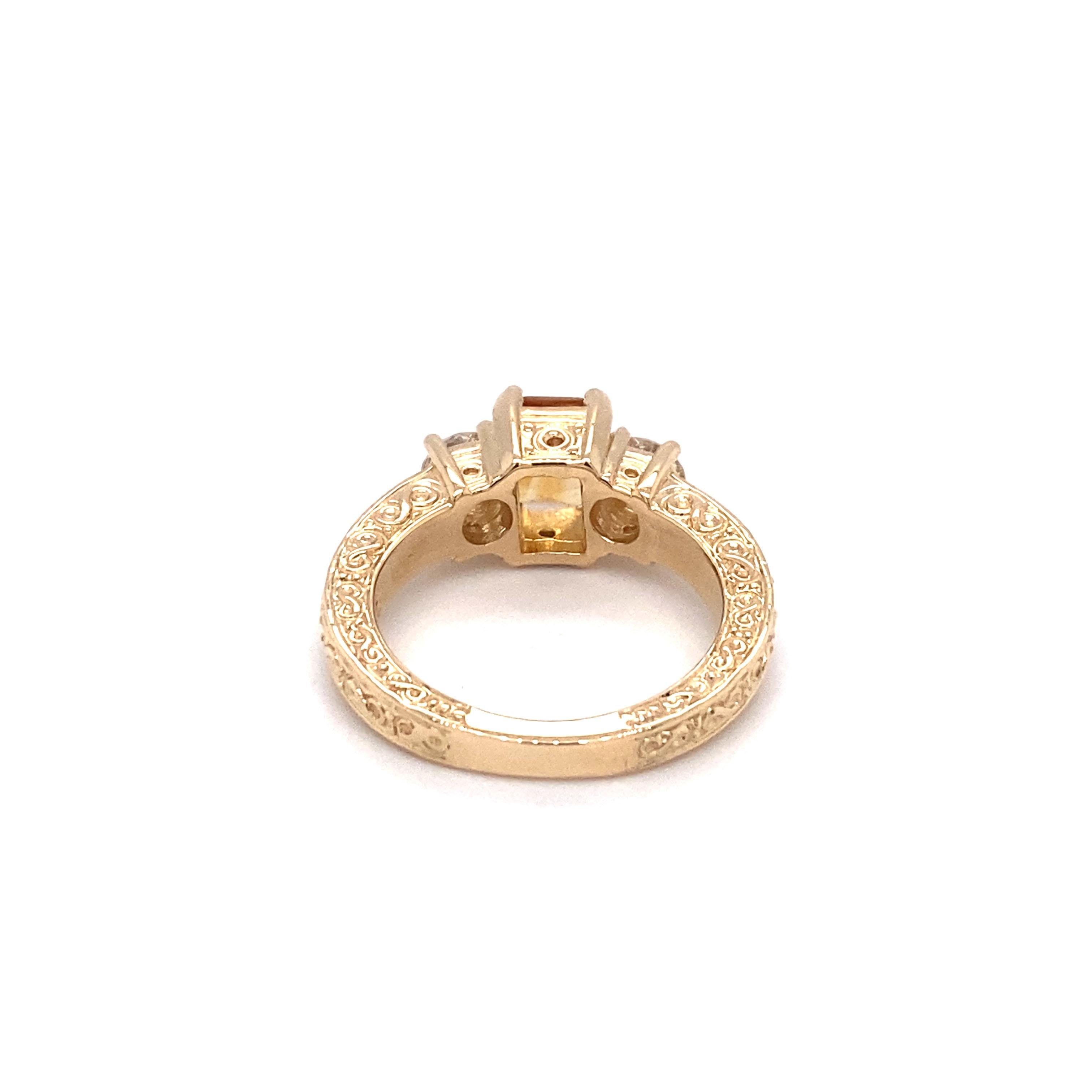 Circa: 1990s
Metal Type: 14k Gold
Size: US 6.25
Weight: 7.2g

Diamond Details:

Cut: Round brilliant
Carat: 0.60 carat total weight
Color: G-H
Clarity: VS-SI