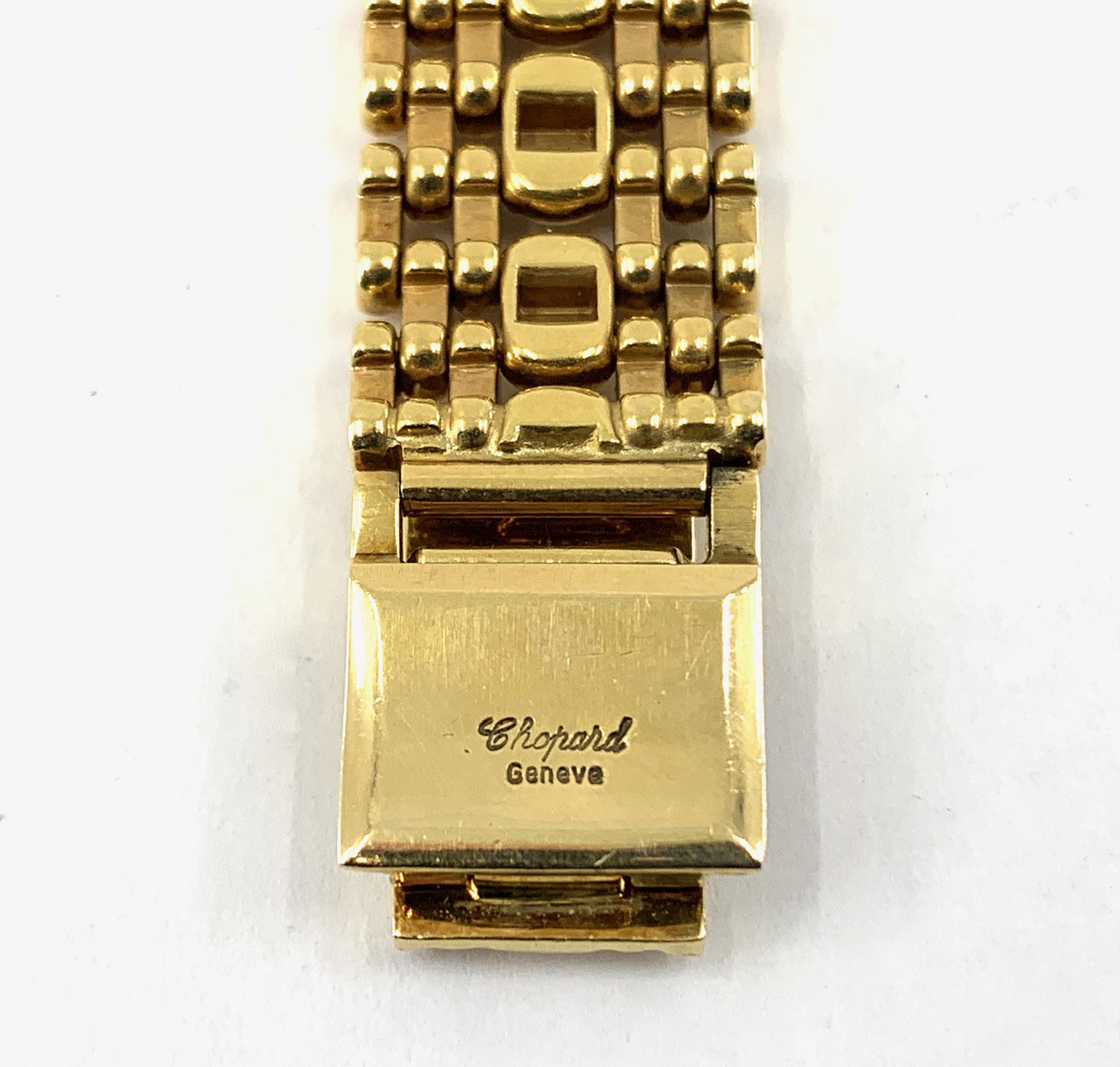 Chopard Femme Classique Quartz Diamond Watch in 18 Karat Yellow Gold, Circa 1990 For Sale 4