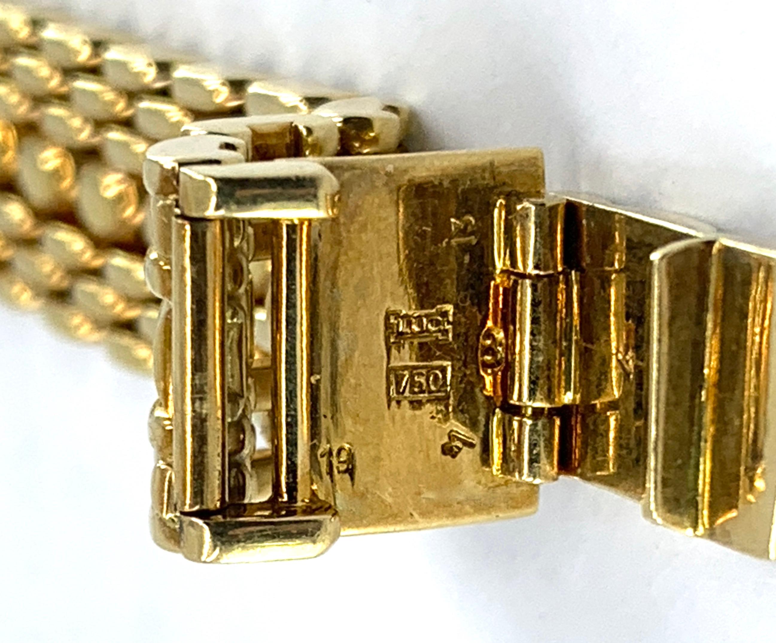 Chopard Femme Classique Quartz Diamond Watch in 18 Karat Yellow Gold, Circa 1990 For Sale 5