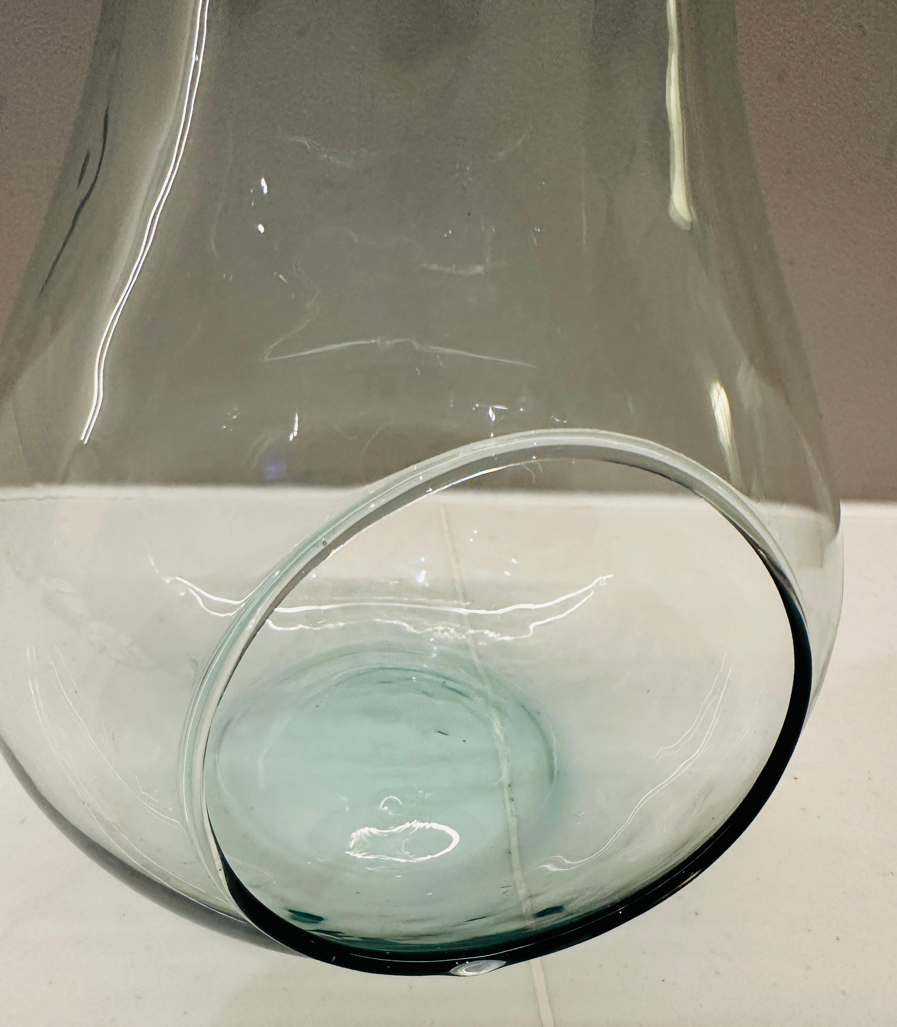 Circa 1990 English Pale Green Glass Garden 