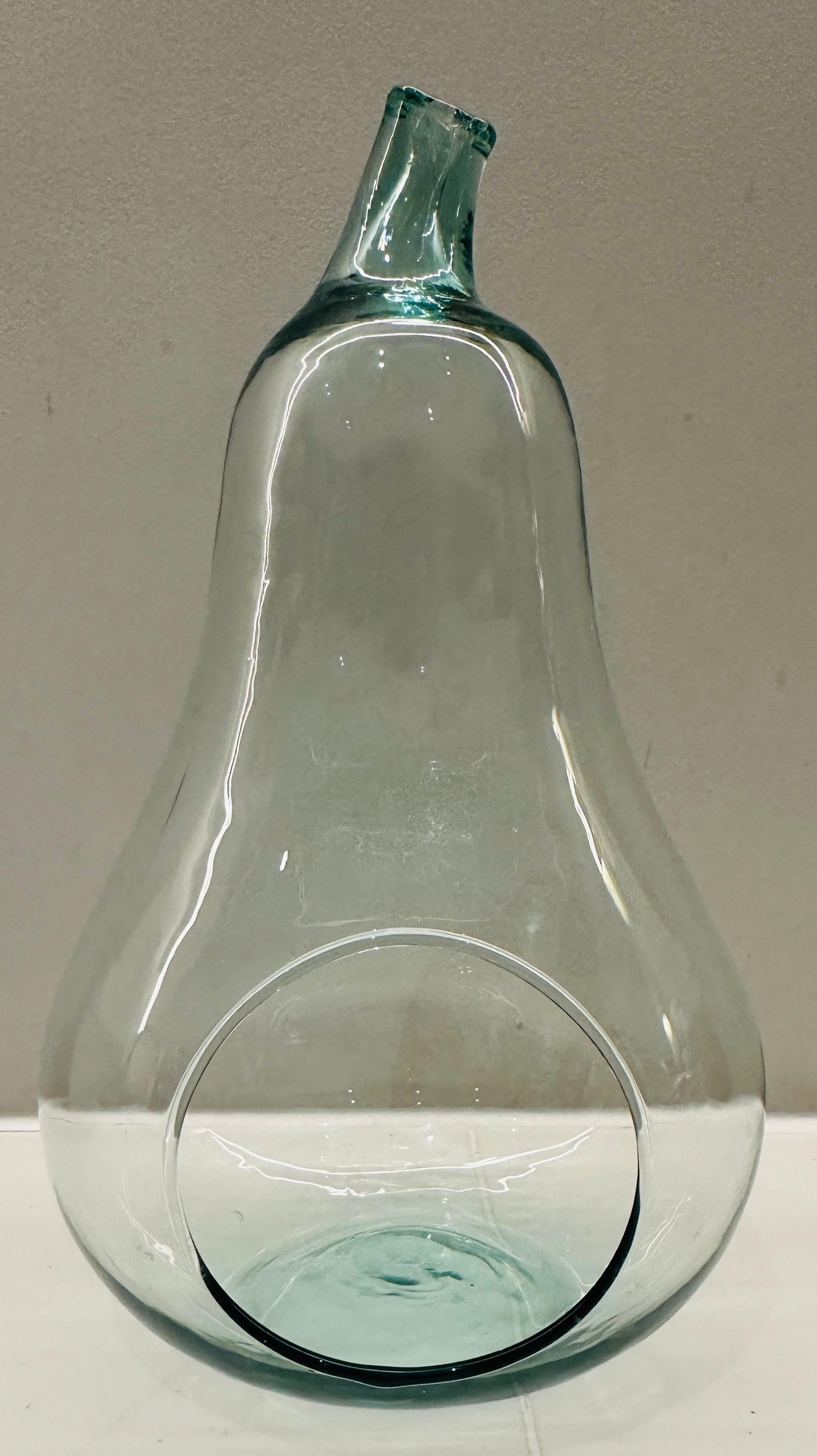 Rustique Circa 1990 English Pale Green Glass Garden 