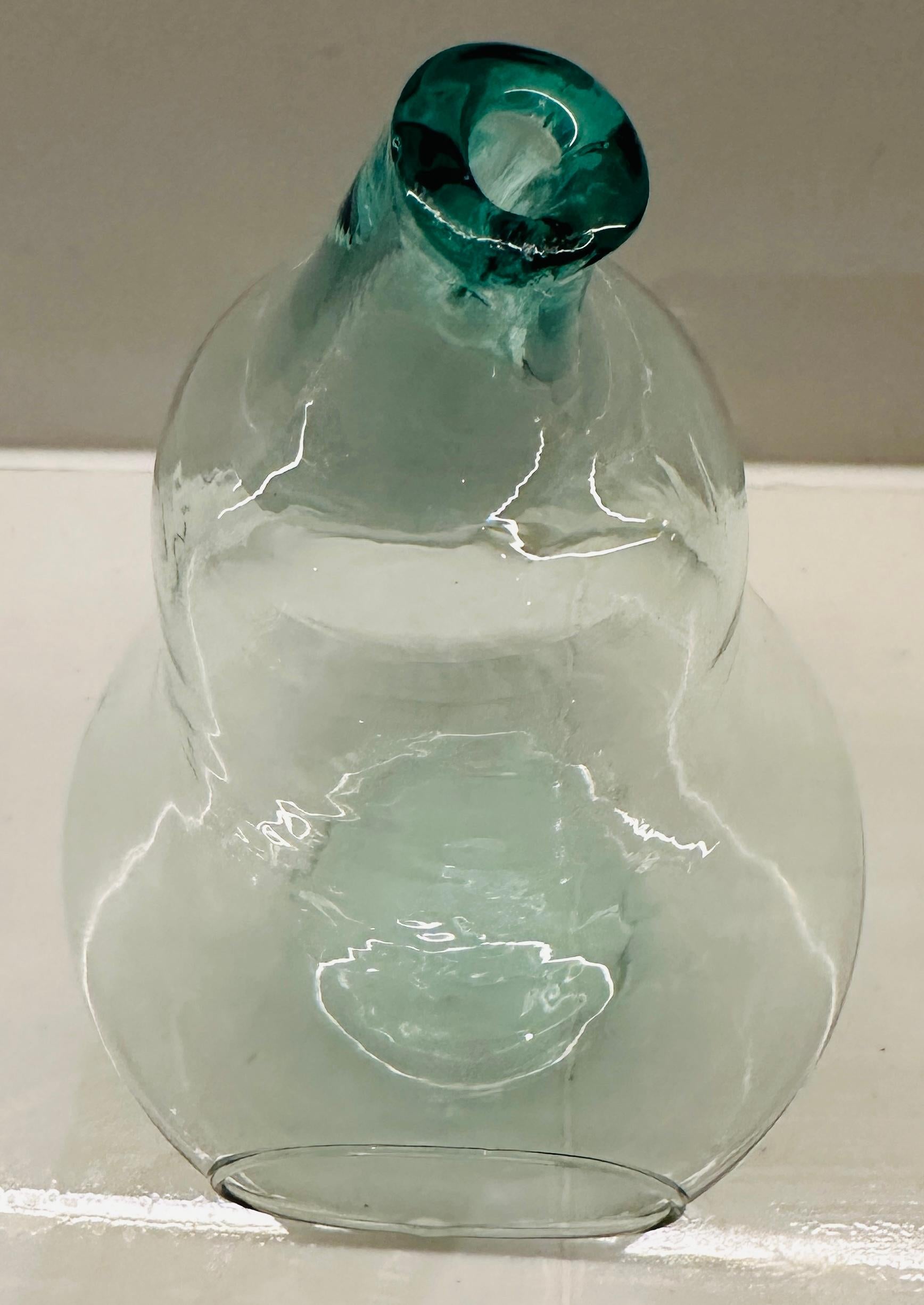 Fin du 20e siècle Circa 1990 English Pale Green Glass Garden 