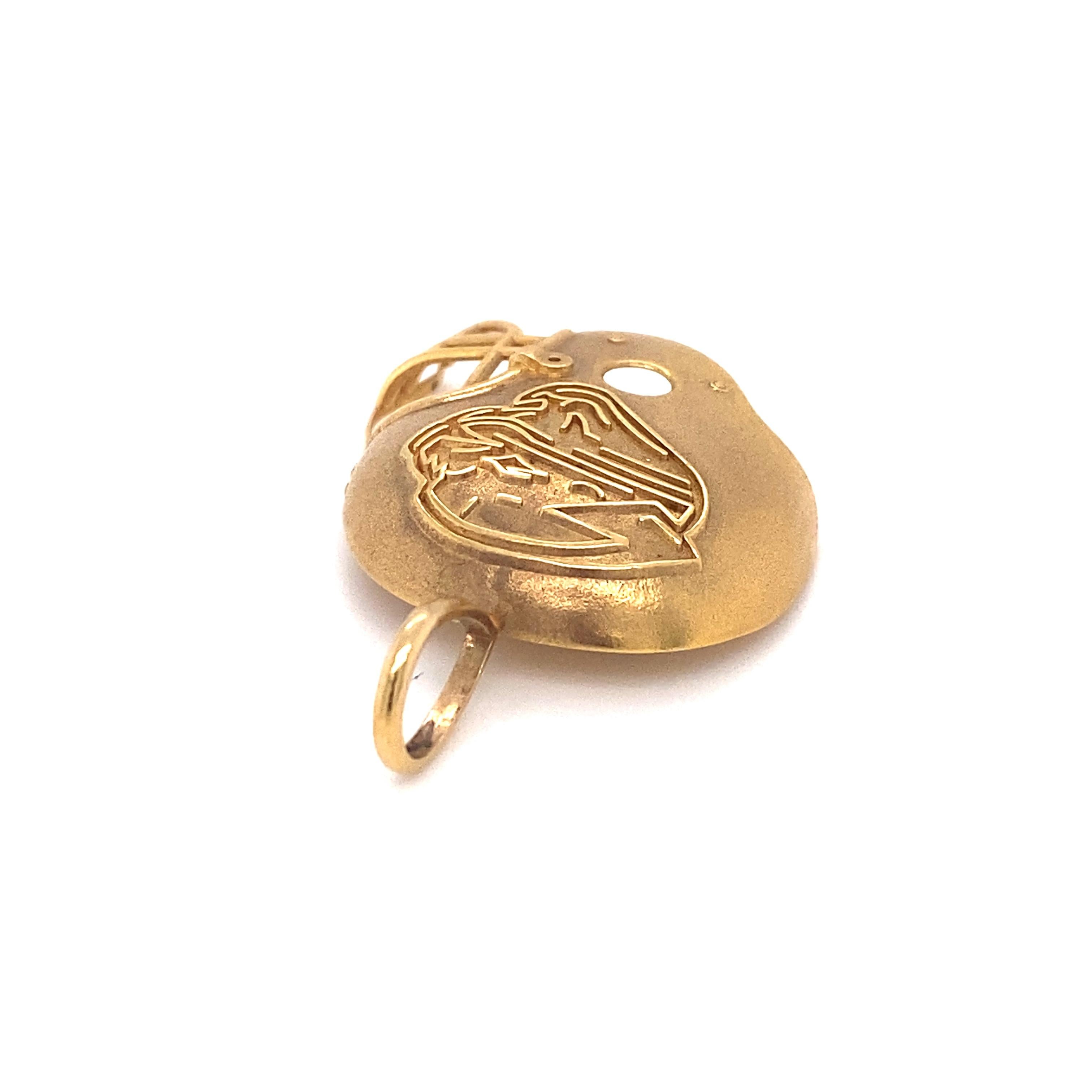 Circa 1990er Jacksonville Jaguars NFL Fußball Helm-Anhänger in 14K Gold 1