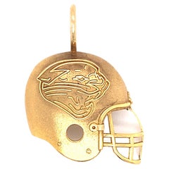 Circa 1990er Jacksonville Jaguars NFL Fußball Helm-Anhänger in 14K Gold