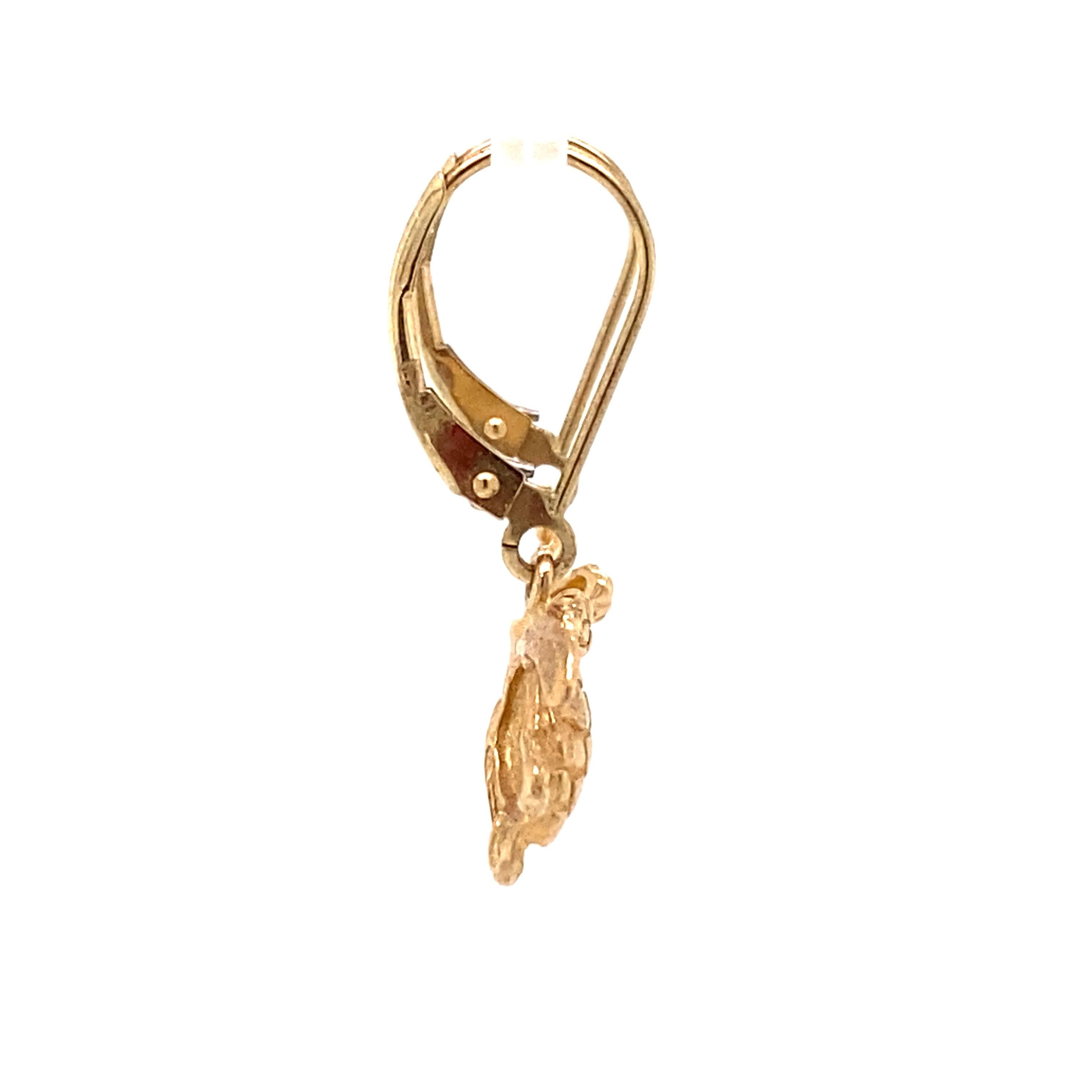 turtle earrings gold