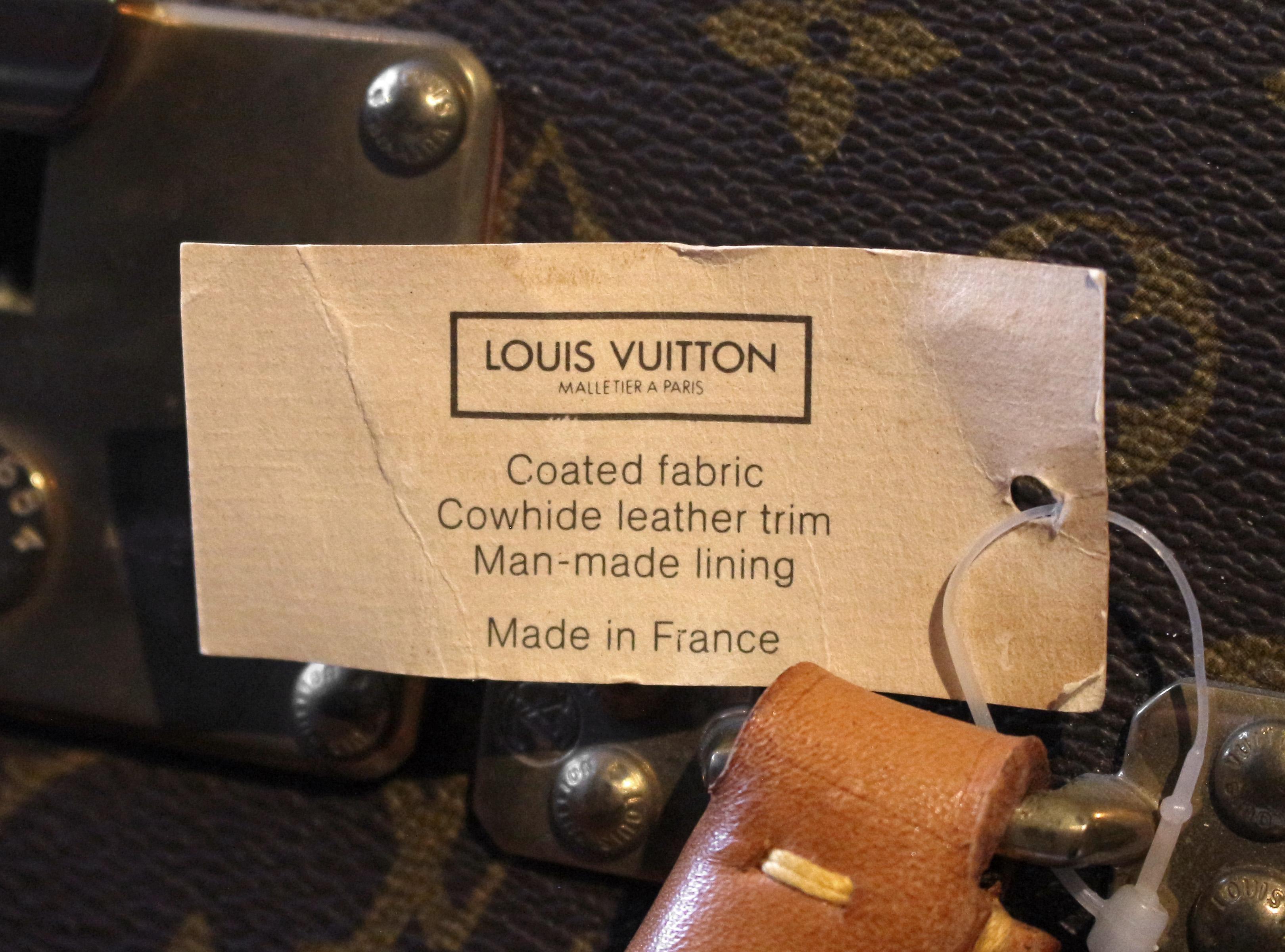 Circa 1990s Louis Vuitton Alzer 80 Suitcase on Custom Coffee Table Height Stand 5
