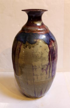 Circa 1993 Large Pottery Vase by Bo Reid