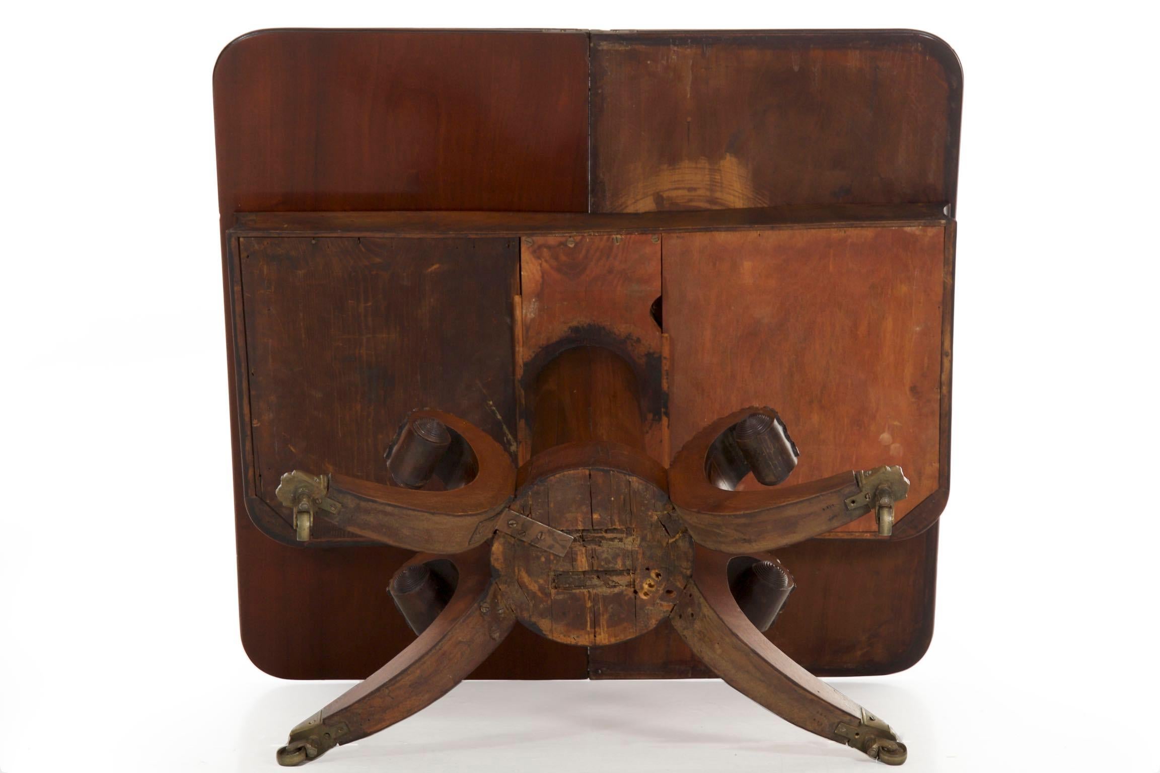 American Classical Antique Card Game Table, circa 19th Century 13