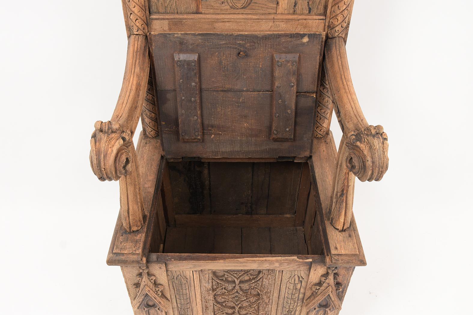 Mid-19th Century Gothic Throne Chair, circa 19th Century
