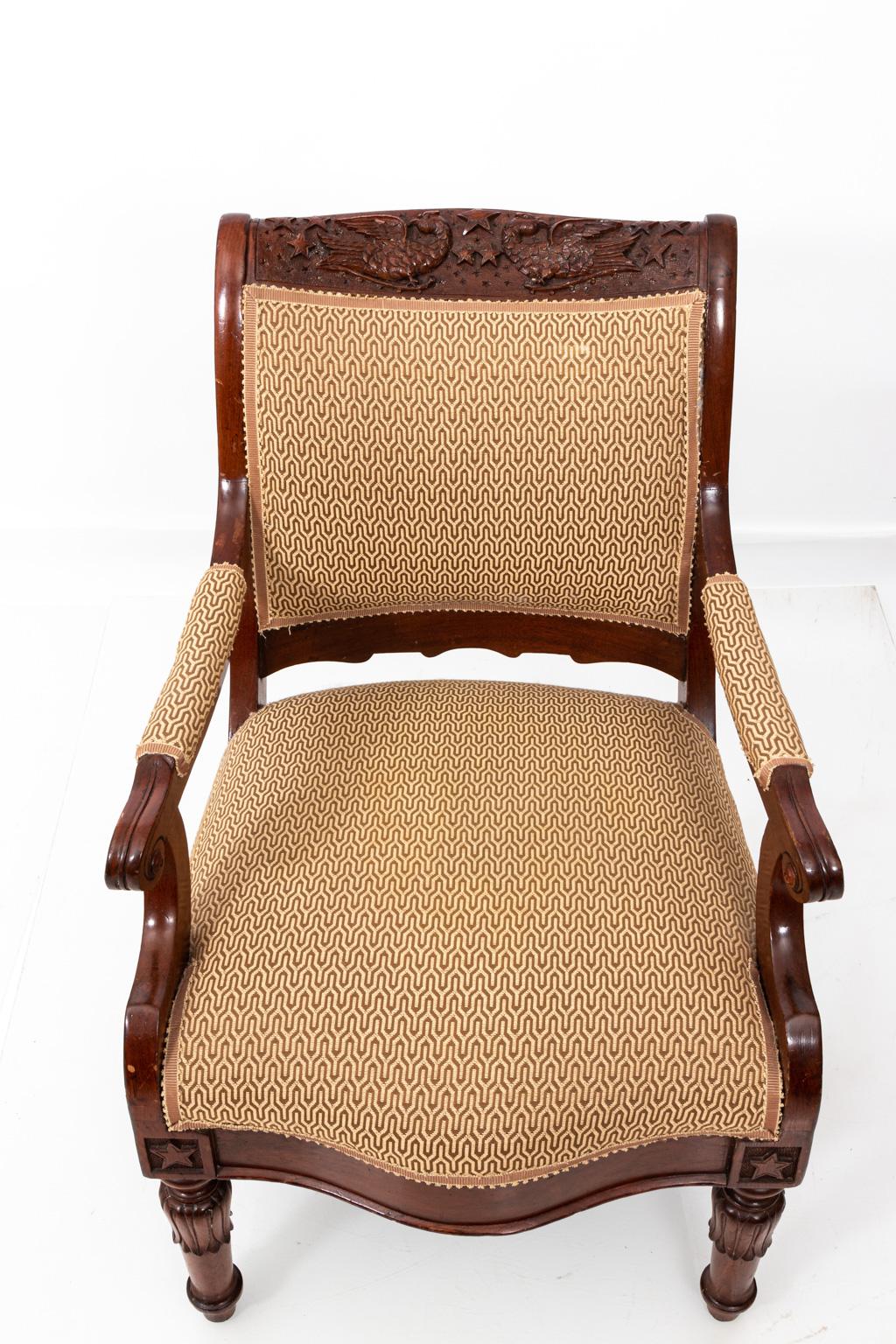 Irish Armchair with Upholstered Seat, circa 19th Century For Sale 1