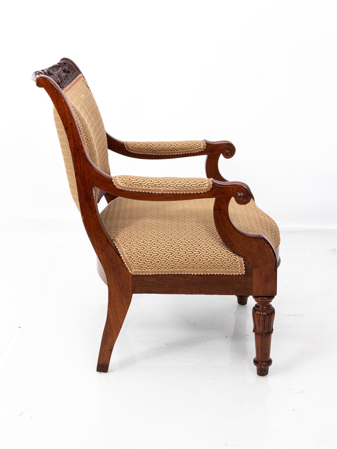 Irish Armchair with Upholstered Seat, circa 19th Century For Sale 2