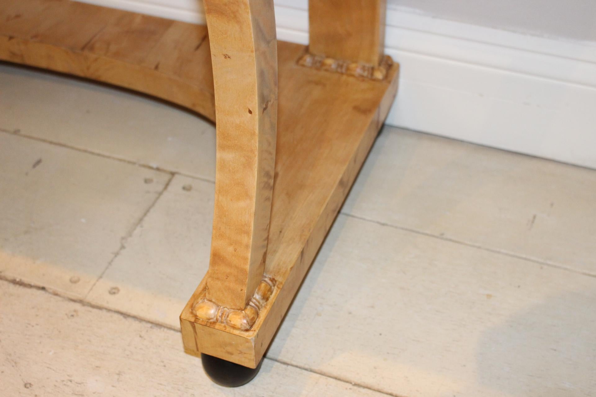 Swedish Birch Single Drawer Console Table, circa 19th Century 4