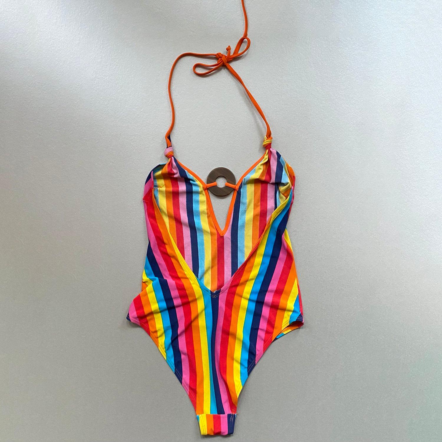 Circa 2000s D&G Stripe Swimsuit In Good Condition For Sale In Rochester, GB
