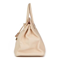 Circa 2001 Hermès Beige Clemence Leather Birkin 40cm
