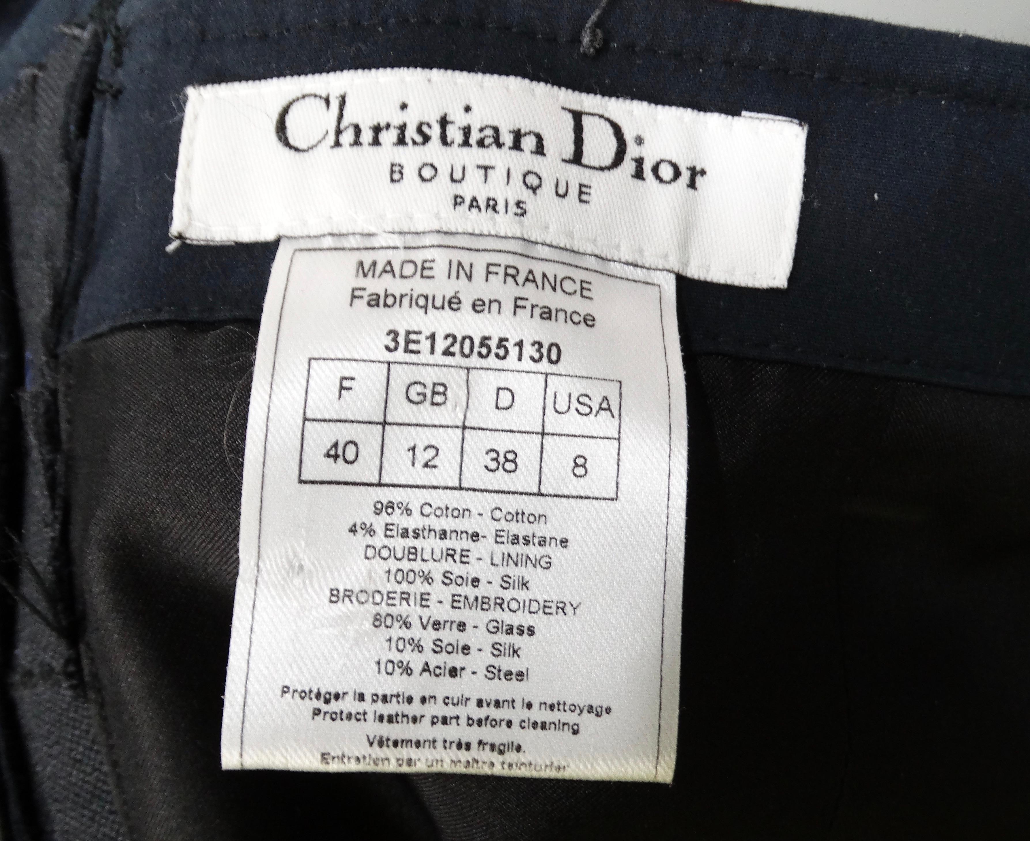 Circa 2003 John Galliano for Christian Dior Boutique Black Beaded Corset Top For Sale 7