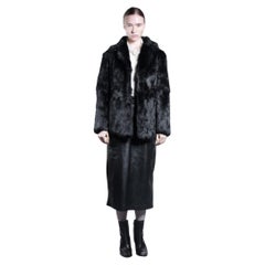Circa 2005 Black Rabbit Fur Coat