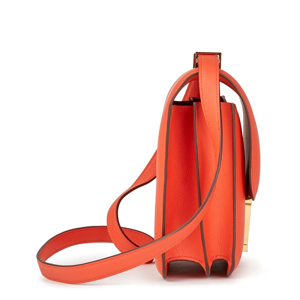 hermes orange shoulder bag