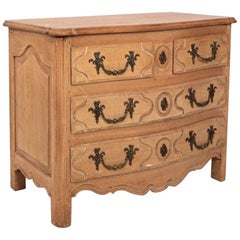 French Rococo Style Bleached Oak Commode
