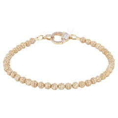 Bracciale tennis con diamanti da 6,24 carati CIRCA in oro giallo 18 carati