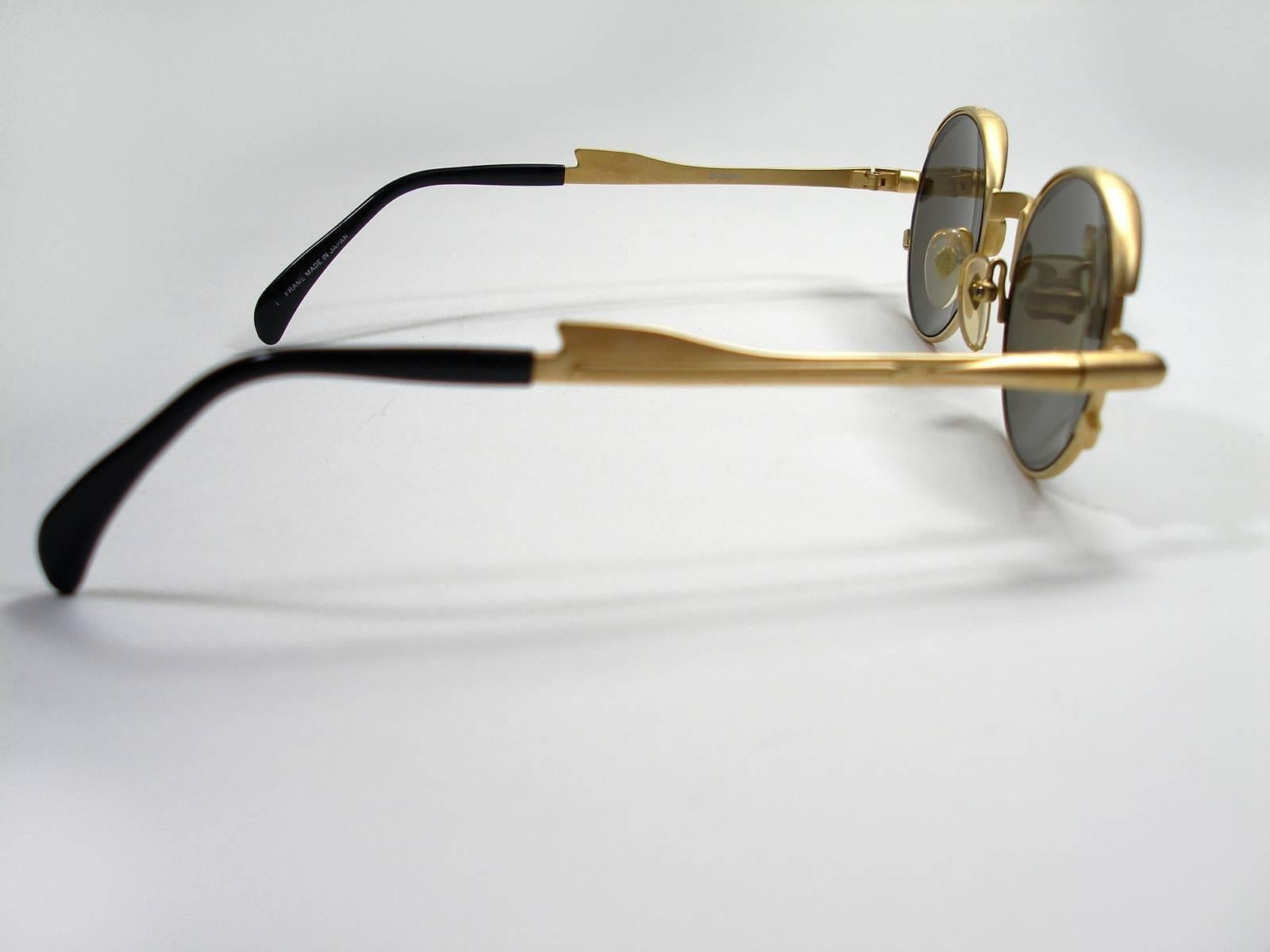 Black Circa 90's Jean Paul Gaultier Model 56-4175 Vintage sunglasses Collector Piéce 