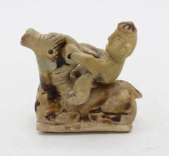 Circa 960 to 1398 Song/Yuan Dynasty Qingbia-Ware Stoneware Figurine