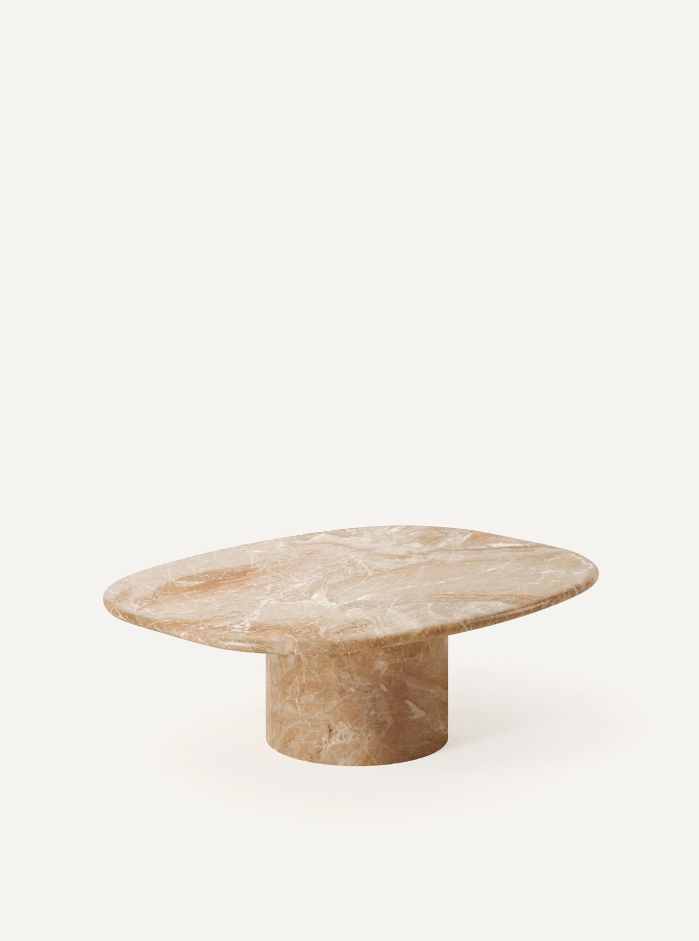 Circa Coffee Table in Breccia Oniciata Marble For Sale 3