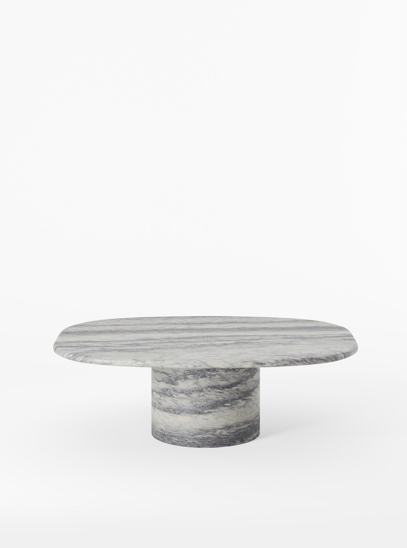 Italian Circa Coffee Table made in Italy in Cippolino Marble. Designed by Yaniv Chen For Sale