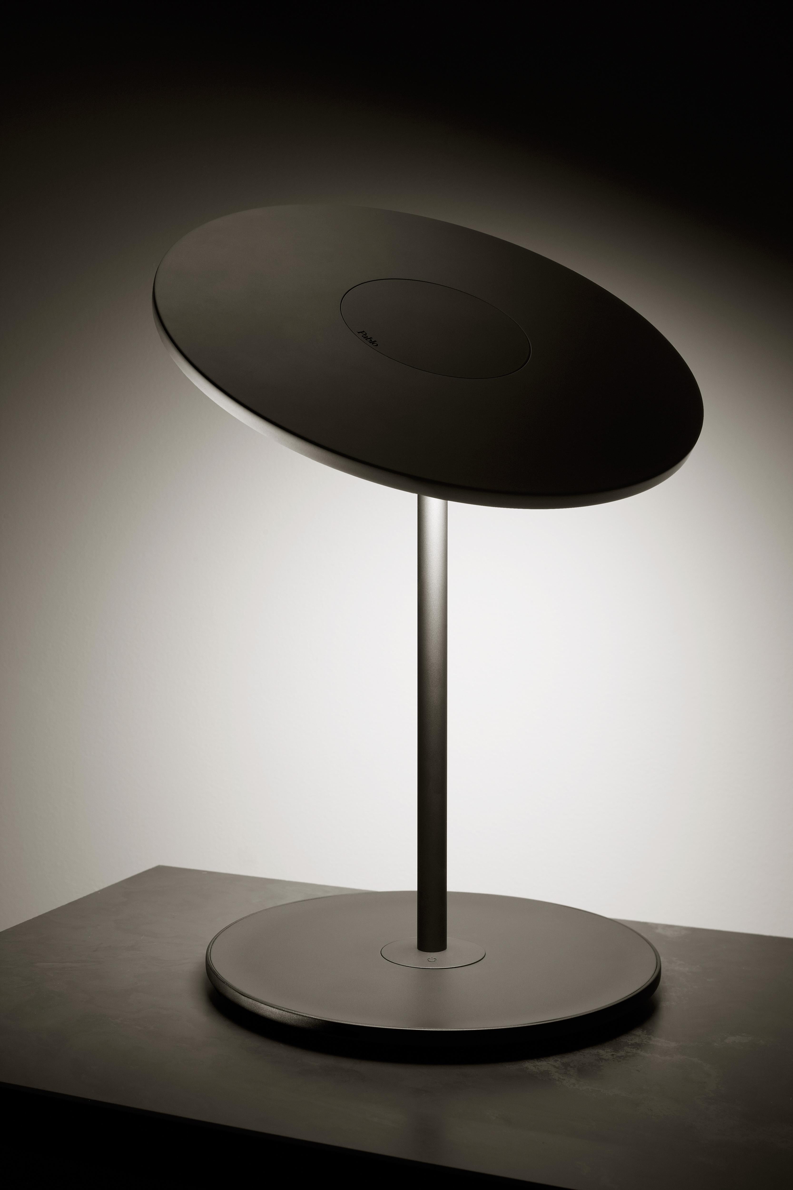 American Circa Table Lamp in Graphite by Pablo Designs For Sale
