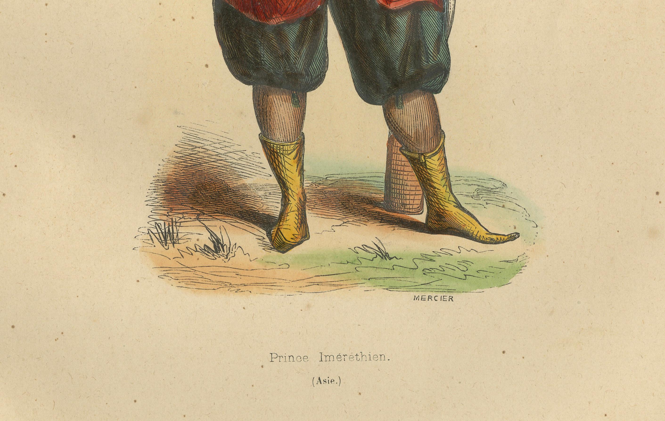 Principi circassi e imeriziani in abiti tradizionali, litografie del 1844 in vendita 2