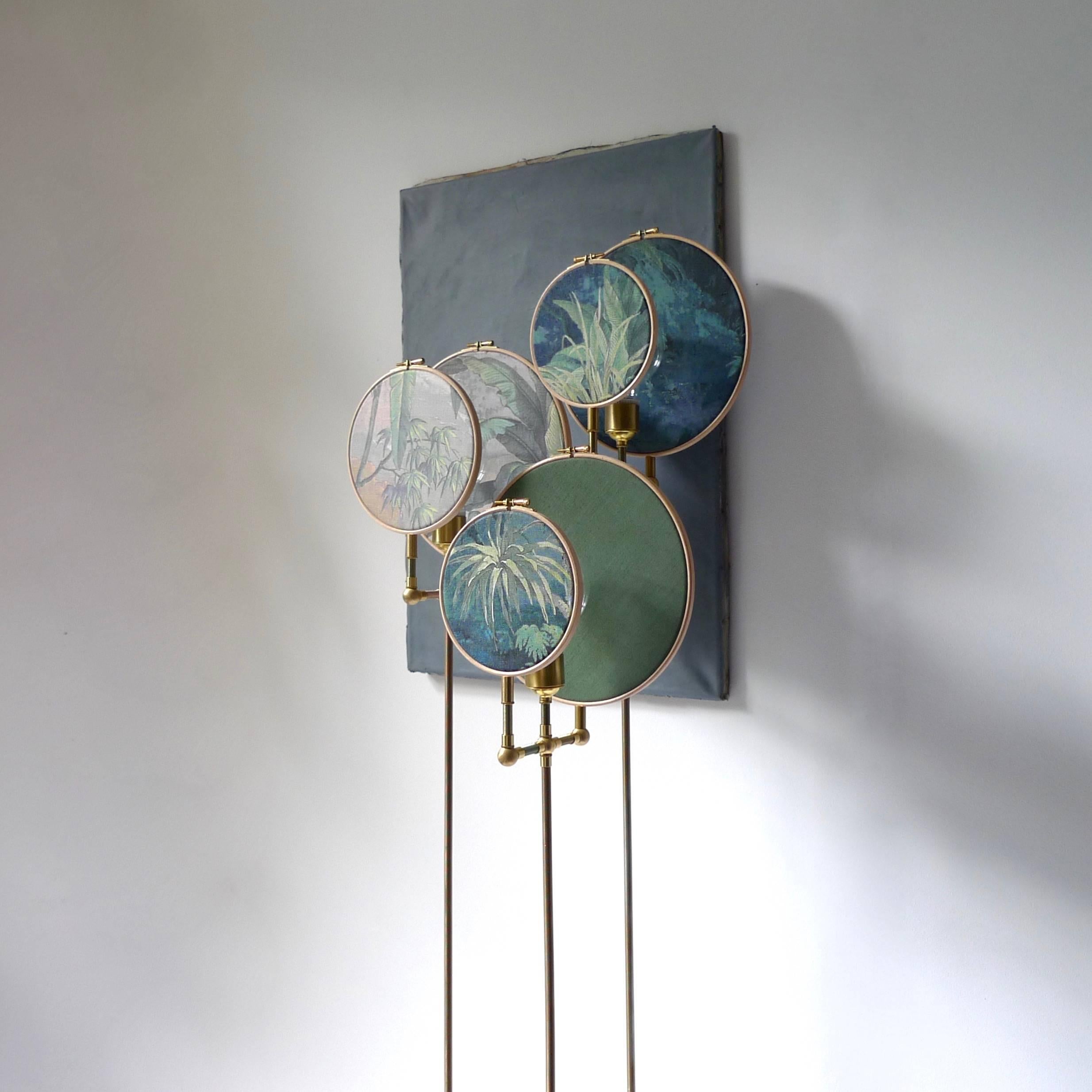 Néerlandais Lampadaire cercle bleu-gris, Sander Bottinga en vente