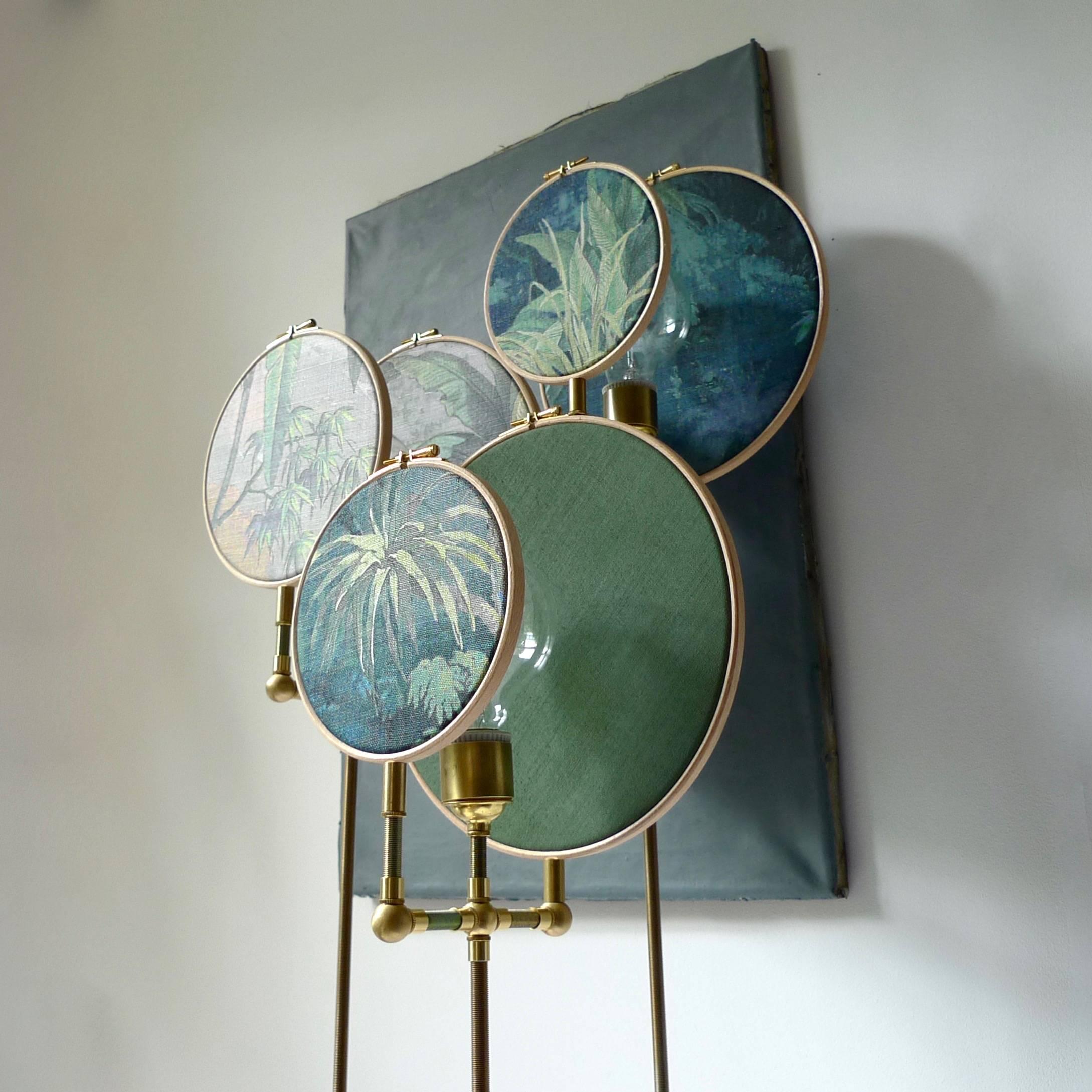 XXIe siècle et contemporain No. 11 Circle Blue Grey Contemporary Art Floor Lamp by Sander Bottinga en vente