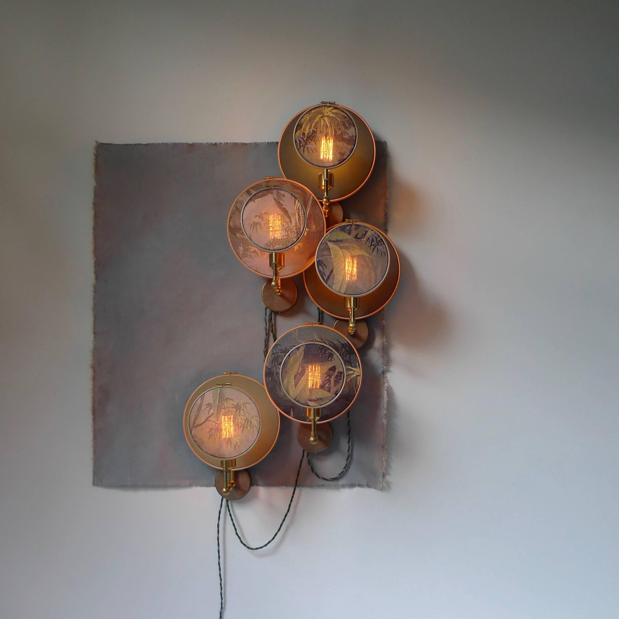 No. 13 Circle Green, Grey Contemporary Art Wall Sconce by Sander Bottinga For Sale 3