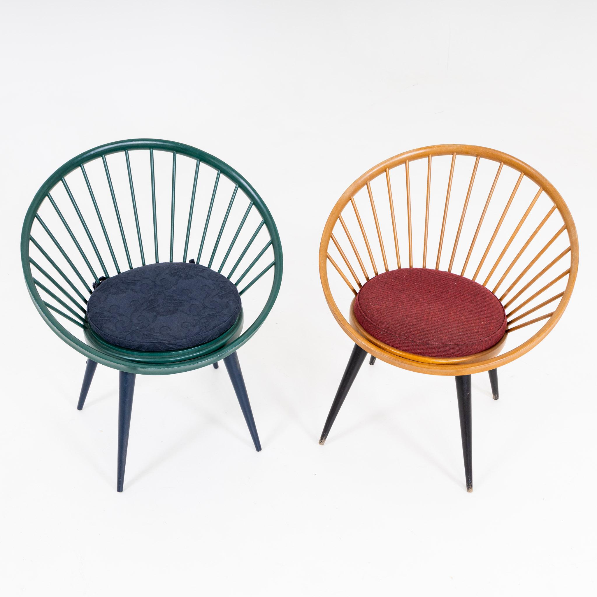 Modern Circle Chairs by Yngve Ekström, Sweden 1950s