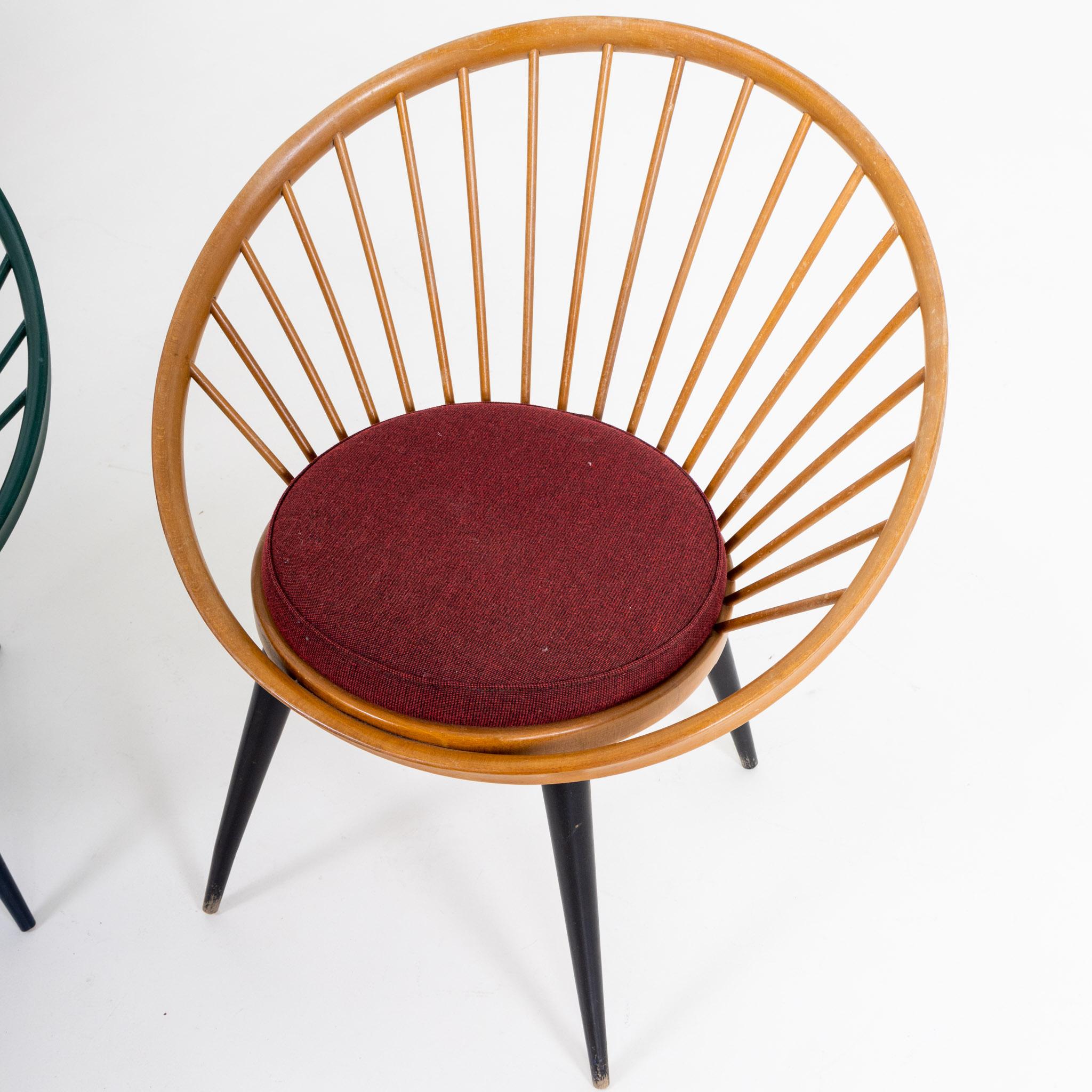 Swedish Circle Chairs by Yngve Ekström, Sweden 1950s
