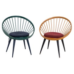 Circle Chairs by Yngve Ekström, Sweden 1950s