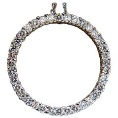 Circle Diamond Necklace 1.50 Carat 14 Karat G/Vs Rounds