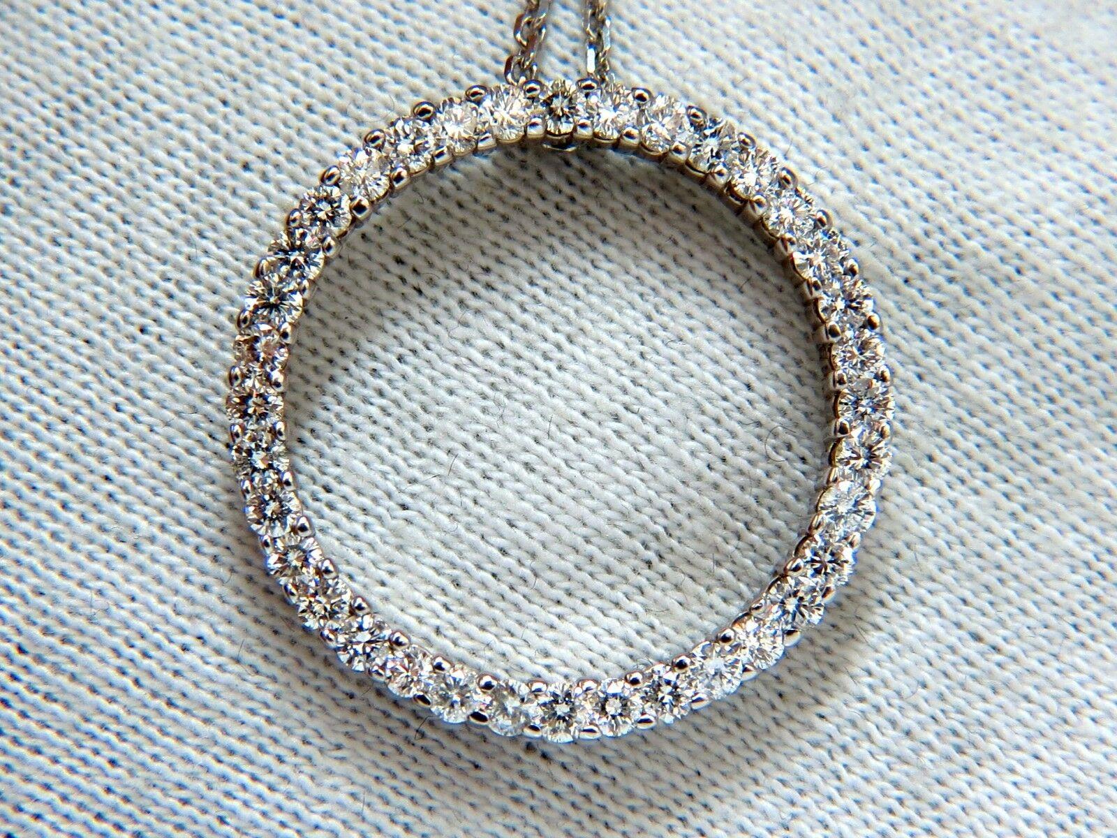 Circle Diamond Necklace 1.50ct 14kt G/Vs Rounds 1