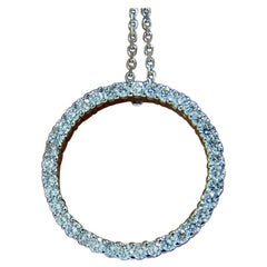 Circle Diamond Necklace 1.50ct 14kt G/Vs Rounds