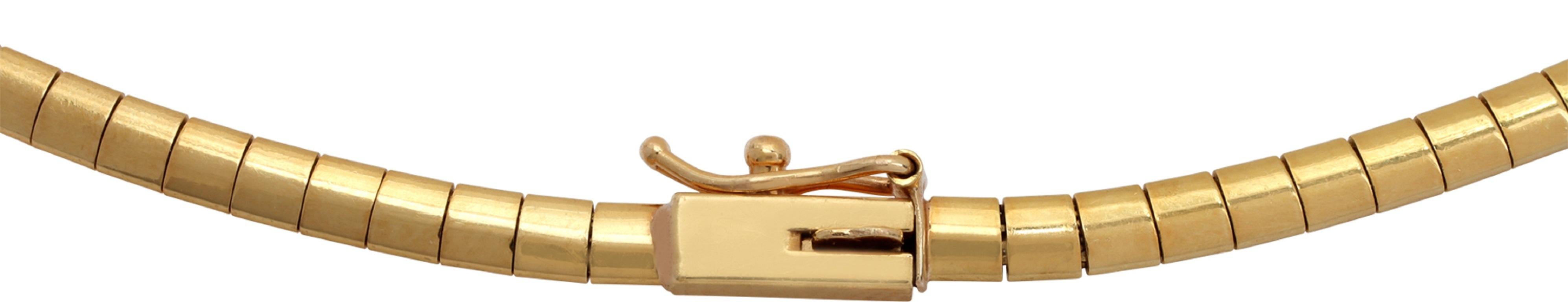 Collier circulaire en or jaune 18 carats avec diamants sertis en lunette en vente 1