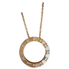 Circle Diamond Pendant, 14 Karat Y, Ben Dannie