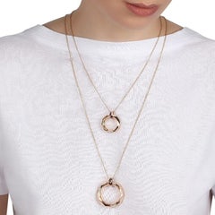Circle Diamond Pendant in 18K Rose Gold