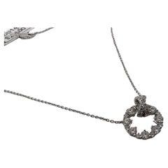 Circle diamond pendant necklace 18KT gold