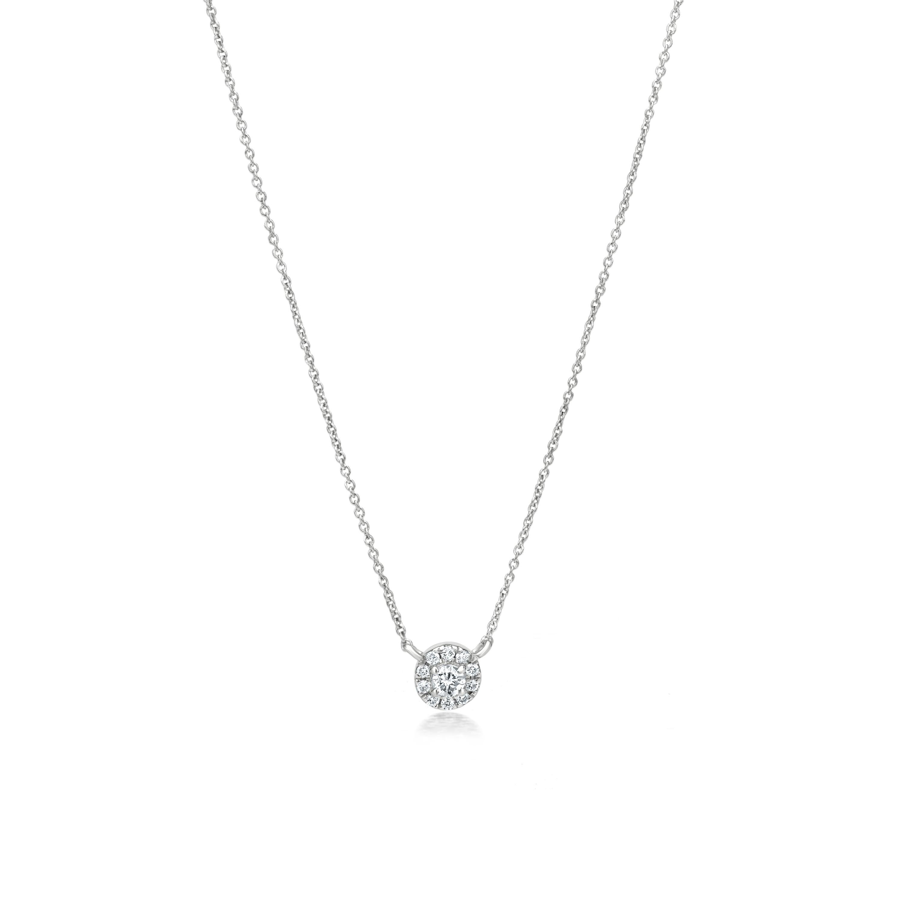 Grace your neckline with a Luxle diamond circle pendant. The circle is a universal sign that symbolizes eternity, life, wholeness, and perfection. Subtle yet pretty this circle pendant necklace is the new fashion statement. It is featured with 11