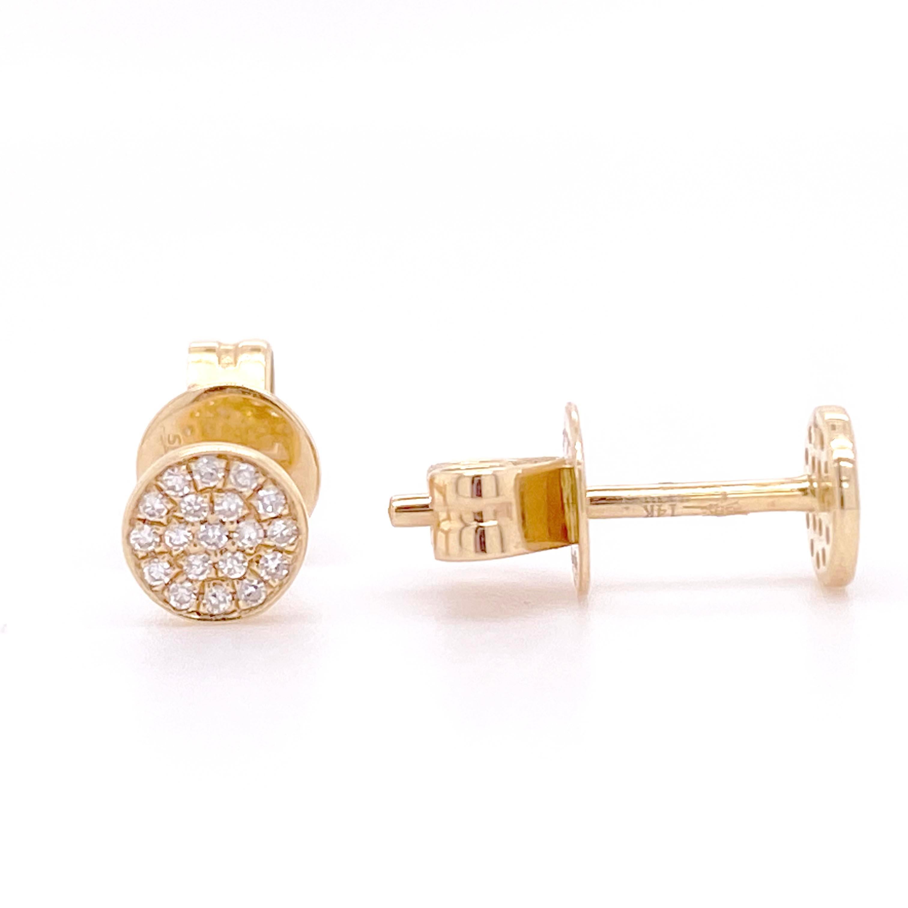 gold circle diamond earrings