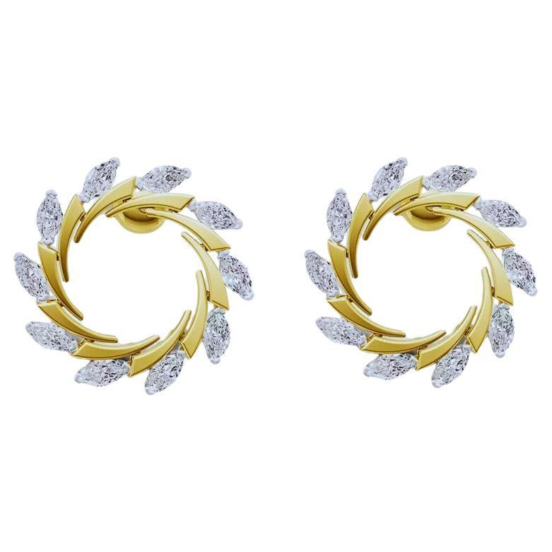 Orecchini a cerchio con moissaniti