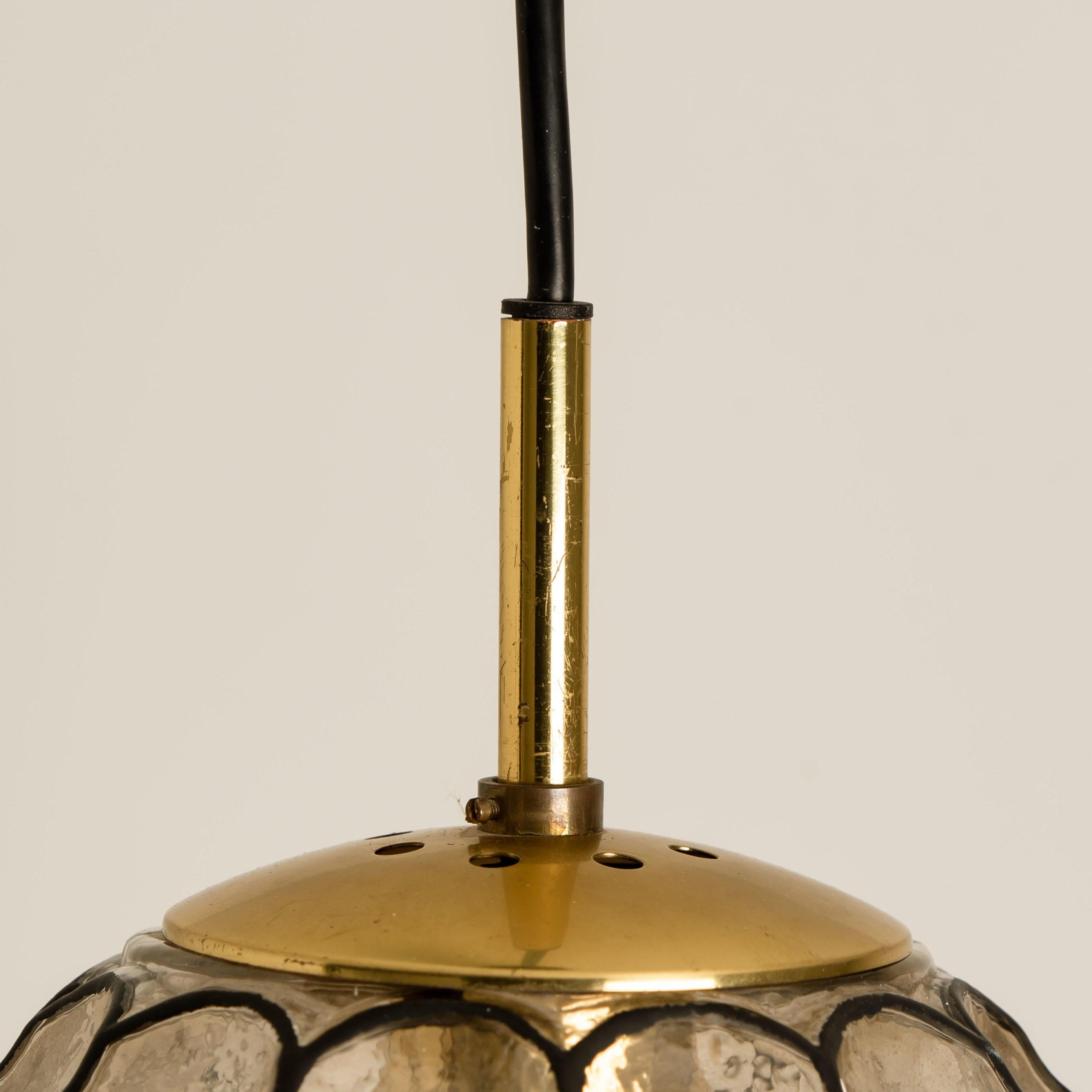 Circle Iron and Bubble Glass Chandelier, Limburg, 1970s For Sale 1