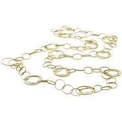 Circle Link 14 Karat Yellow Gold Necklace