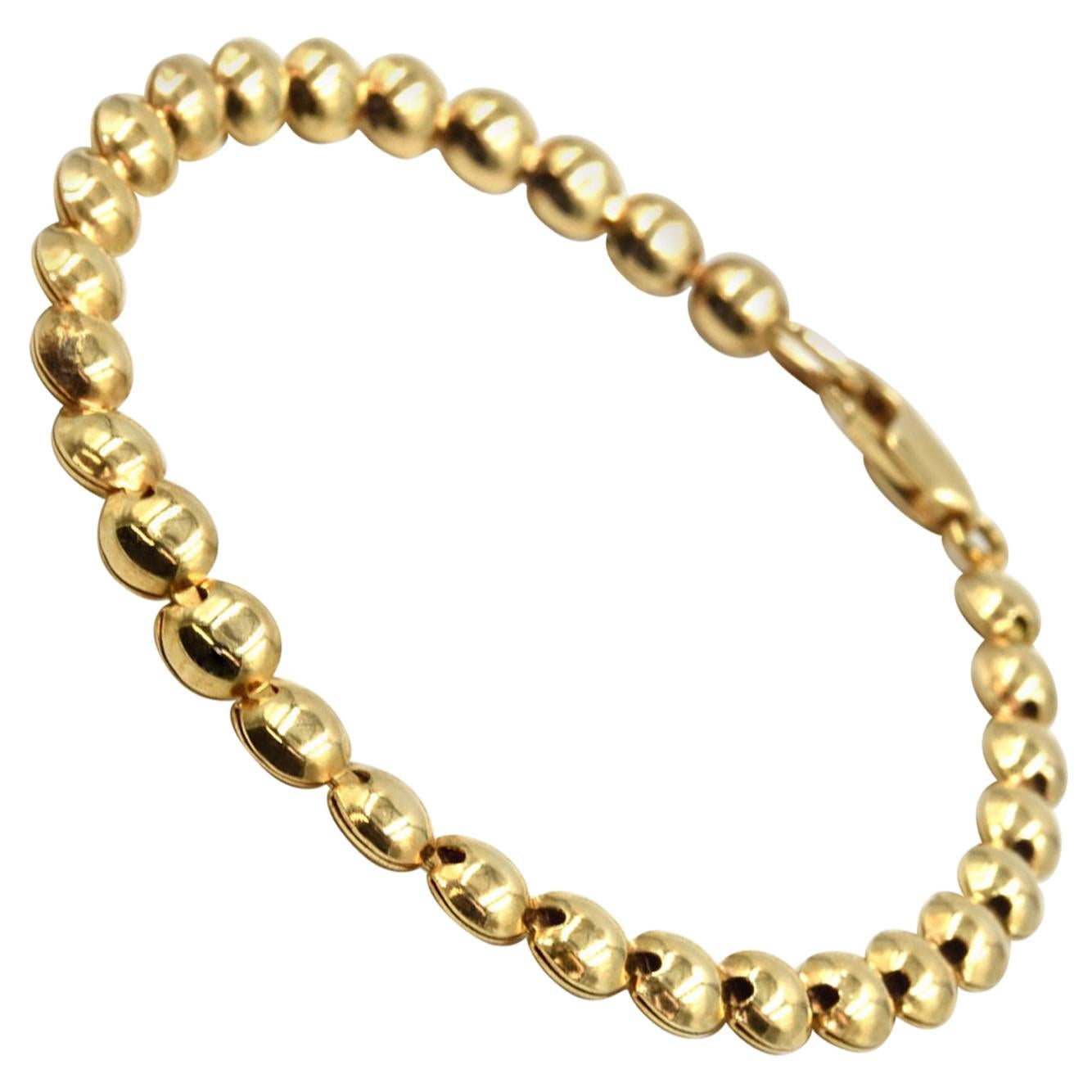 Circle Link Bracelet 14 Karat Yellow Gold