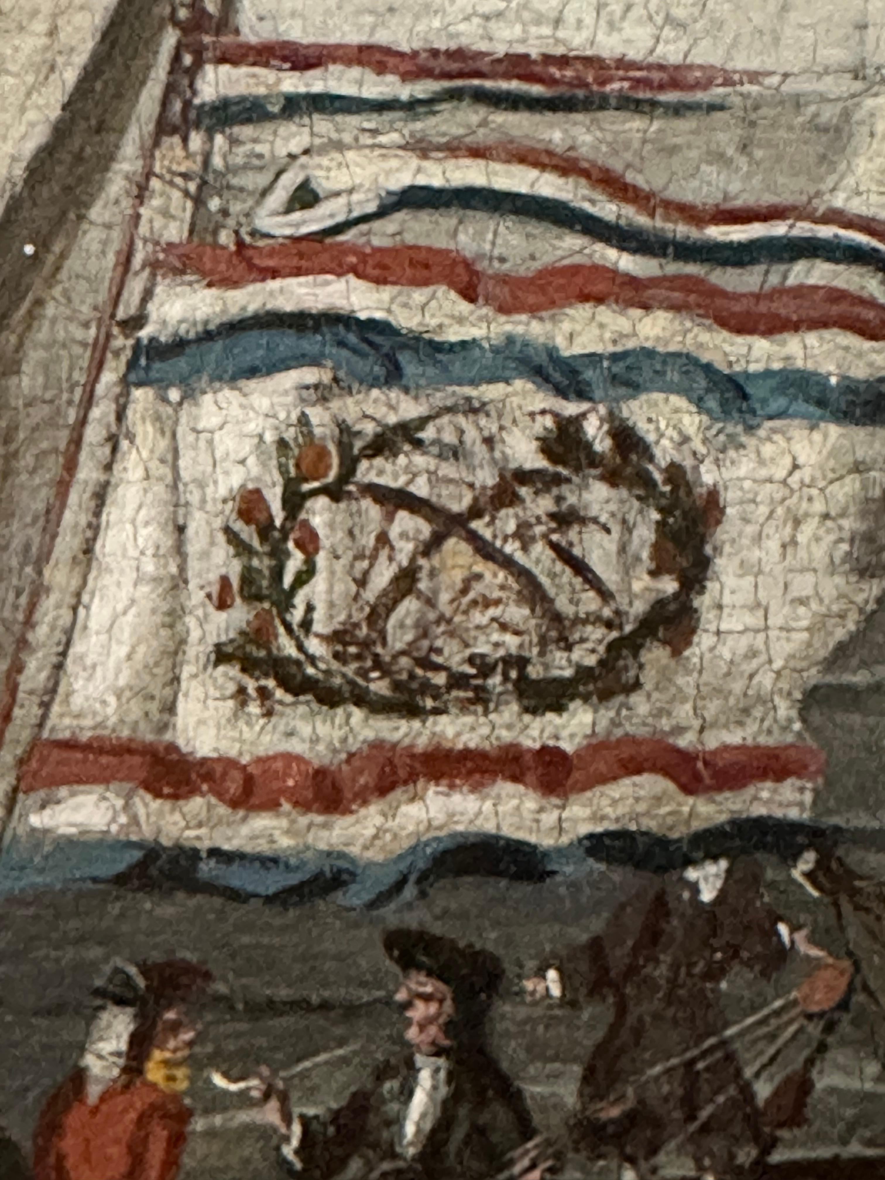 Lo zar Peters il Grande di Russia arriva ad Amsterdam nell'agosto del 1697 Olio antico 2