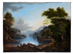 Lake with Figures and Boat